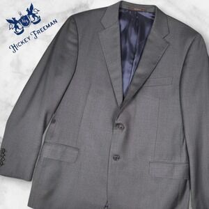 Hickey Freeman Suit Jacket Mens 44R Gray Worsted Wool‎ Blazer USA Made Nordstrom